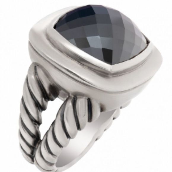 Authentic David Yurman Albion Hematite Sterling Silver Ring excellent condition - Picture 1 of 10